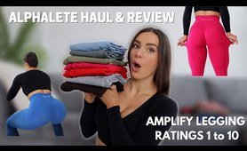 ALPHALETE TRY-ON HAUL & review | rating Alphalete collections + my amplify leggings from 1 to 10
