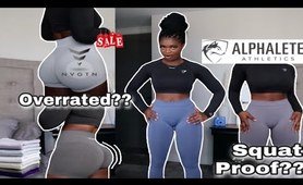 sports TRY ON HAUL ft NVGTH, ALPHALETE | squat test & full clothing haul