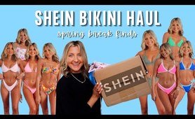 SHEIN bikini TRY ON HAUL 2023 || spring break swimsuit haul cheeky, high waist, one piece