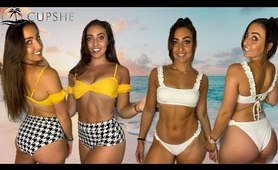 IDENTICAL TWINS two piece bathing suit TRY ON HAUL [Cupshe 2020]