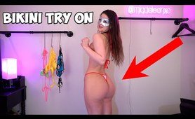 Micro two piece bathing suit Try On Haul 2023 HD 4K | Answering Questions