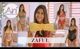 ZAFUL beach costume Try On Haul - Dos bikinis y dos conjuntos de lenceria de ZAFUL