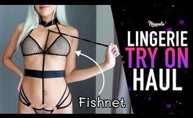 lingerie Try on haul - charming Fishnet Outfit (2022)