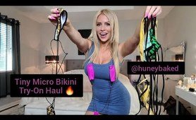 Tiny Micro two piece Try-On Haul with HuneyBaked! @swimxotic