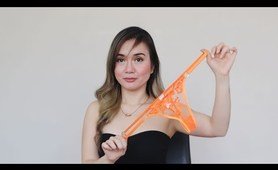 MESH & SEE THROUGH lingerie TRY ON HAUL ( ALL ORANGE ) | ERIKA RAMOS