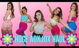 gigantic AOXJOX Try-On Haul: The new ASSET thin Scrunch Leggings. Best Amazon activewear!