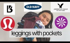 POCKET leggings TRY-ON HAUL & review | Lululemon, Athleta, Buffbunny, older Navy & American Eagle!