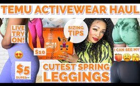 big TEMU gym HAUL! LIVE TRY ON & SIZING TIPS! HIGH QUALITY? SQUAT PROOF? DUPES ? LETS TEST !