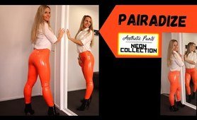 Pairadize Faux Leather yoga pants NEON Try on Haul Try On Haul
