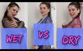 In English | WET VS DRY | Try On Robes | Showering In Robes