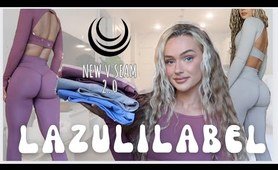 LAZULILABEL NEW V SEAM 2.0 workout TRY ON HAUL try on | Best nonscrunch sports
