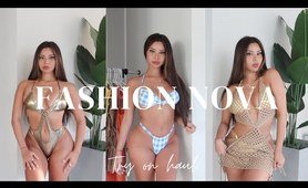 TROPICAL two piece bathing suit TRY ON HAUL FROM FASHION NOVA | TIANA MUSARRA