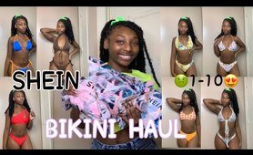 SHEIN two piece bathing suit TRY ON HAUL ( rating my bikinis 1-10 ) 2021