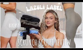 LAZULI LABEL SCRUNCH SCULPT ARE BACK!! New sporty legging clothing haul try on haul, BEST yoga pants EVER