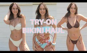two piece TRY-ON HAUL | HIGH-END BIKINIS FOR SUMMER 2021 ft. HEART OF SUN beach costume
