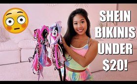 TRYING ON BIKINIS UNDER $20! SHEIN beach costume TRY-ON HAUL 2020 | Selena Lim